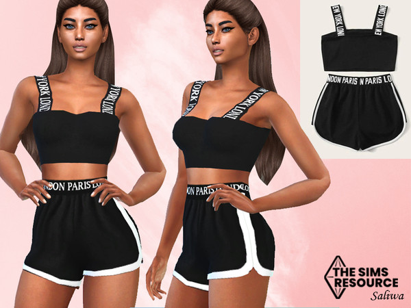 Sims 4 —  Athletic and Casual Sport Top by saliwa —  Athletic and Casual Sport Top