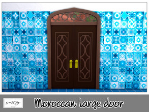 Sims 4 — Moroccan large door by so87g — cost: 50$ you can find it in build-arch-door. All my preview screenshots are