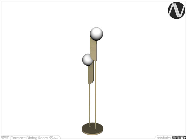 Sims 4 — Torrance Floor Lamp by ArtVitalex — Dining Room Collection | All rights reserved | Belong to 2021 ArtVitalex@TSR