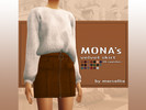 Sims 4 — Mona's velvet skirt by Marsallia — Mona's velvet skirt Dark\light academia style