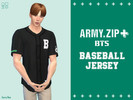 Sims 4 — BTS ARMY. ZIP +  Baseball Jersey by Domeek32 — Baseball Jersey by BTS ARMY. ZIP+