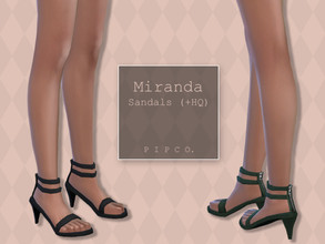 Sims 4 — Miranda Sandals. by Pipco — High heeled sandals in 7 colors. Base Game Compatible New Mesh All Lods HQ