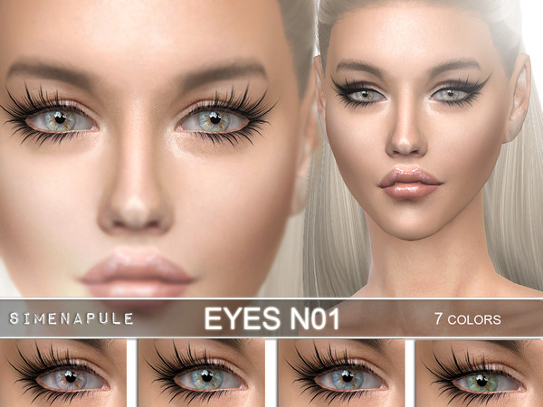 Sims 4 — Eyes N01 by Simenapule — 7 color HQ texture Compatible with HQ Mod
