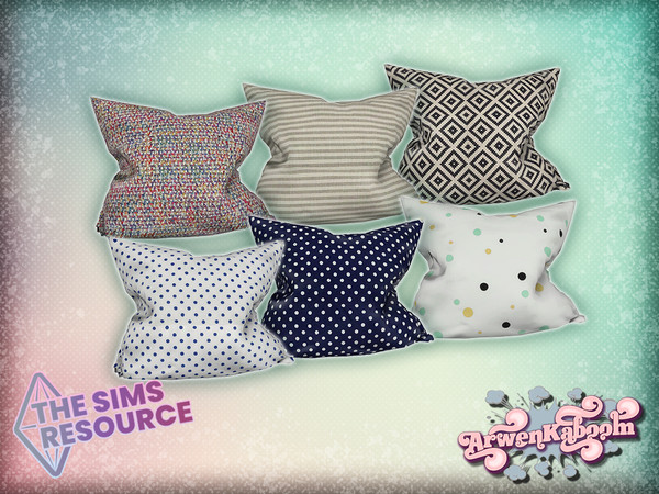 Sims 4 — Breezic - Throw Pillow II by ArwenKaboom — Base game throw pillow in 6 recolors. You can find all objects by