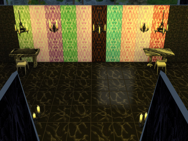 Sims 4 — Art Deco Set 3 by Decaysha — 10 art deco seamless wallpapers by Decaysha