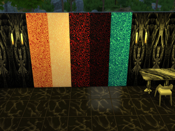 Sims 4 — Wild World by Decaysha — 5 wild seamless wallpapers by Decaysha