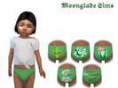 Sims 4 — Garden Cloth Diapers Pack by MoongladeSims — A pack of 5 cloth diapers for your toddler sims.