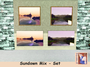 Sims 3 — ws Mix Sundown Paintings Set RC by watersim44 — Paintings for your Sims. Impressions with Sundown and Nature.