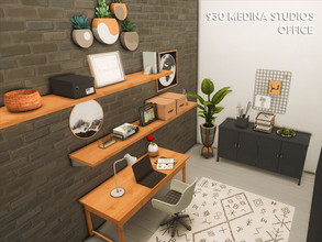 Sims 4 — 930 Medina Studios - Office (TSR only CC) by xogerardine — This room is a part of 930 Medina Studios. Happy