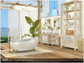 Sims 4 — Kalla bathroom by Severinka_ — A set of furniture and decor for a bathroom in the style of Coastal The set