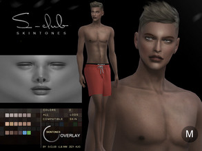 Sims 4 — Natural skintone overlay for male sims by S-Club by S-Club — Natural skintone overlay for male sims, 2 swatches,