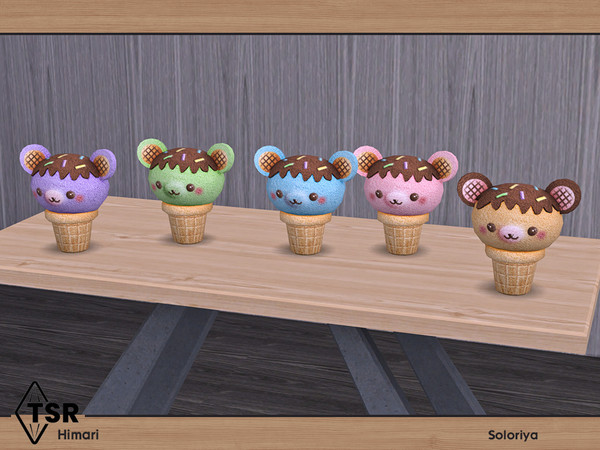 Sims 4 — Himari. Dessert by soloriya — Decorative plush toy dessert. Part of Himari set. 5 color variations. Category: