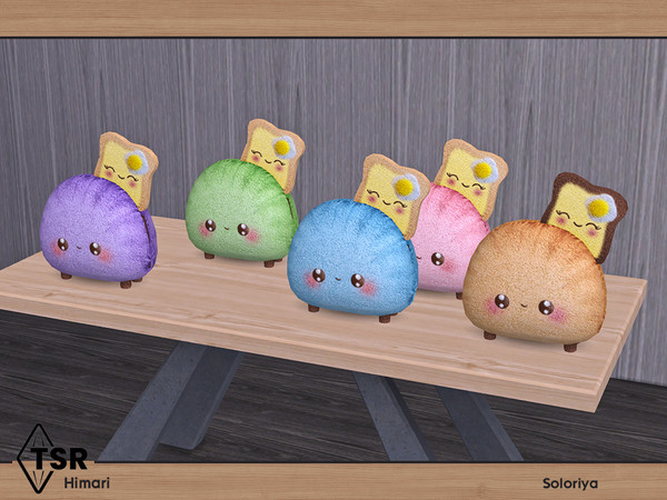 Sims 4 — Himari. Toaster by soloriya — Decorative plush toy toaster. Part of Himari set. 5 color variations. Category: