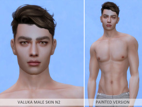 Sims 4 — Male painted skin N2A light by Valuka — This is the 1st part of the male skin N2. 13 light colours. Highly