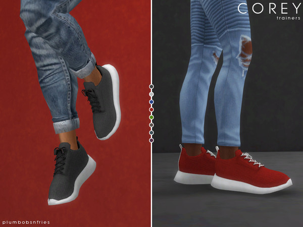 Sims 4 — COREY | trainers  by ali1 — Knitted Sports Trainers New Mesh HQ Texture Male | Teen - Elders Hot and Cold