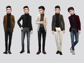 Sims 4 — Carlos Trench Coat Boys by McLayneSims — TSR EXCLUSIVE Standalone item 10 Swatches MESH by Me NO RECOLORING