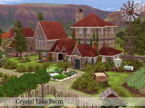 Sims 3 — Crystal Lake Farm by timi722 — Farmhouse for a medium family and pets. Gardening area, kids rooms with one crib,