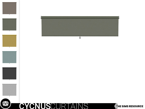 Sims 4 — Cycnus Roller Blind [3 Tiles - Short] by wondymoon — - Cycnus Curtains - Roller Blind [3 Tiles - Short] -