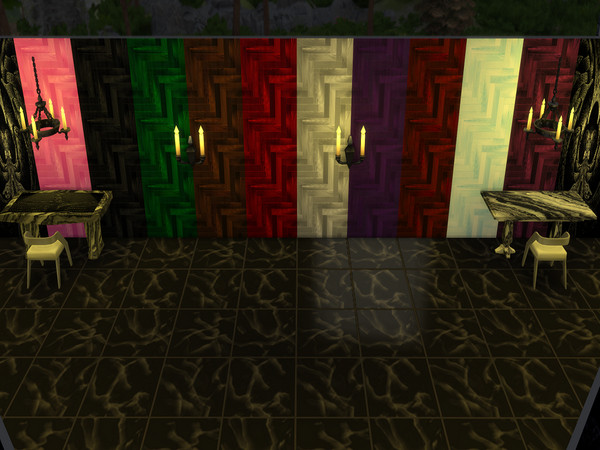 Sims 4 — Palatable Panels 2 by Decaysha — 10 colorful wood panels by Decaysha.