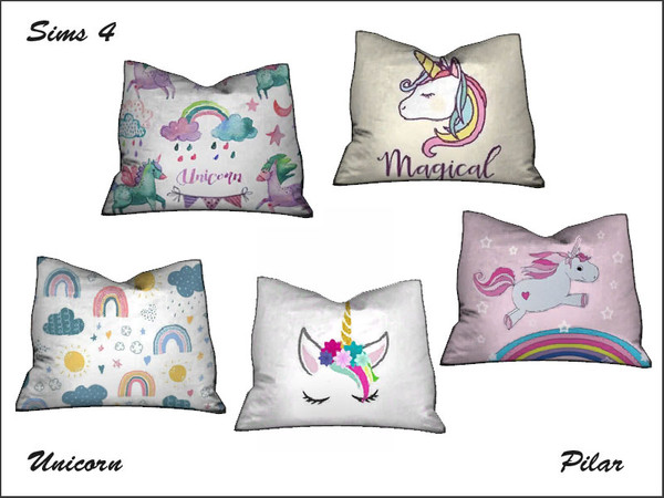 Sims 4 — Arcane Illusions Unicorn Pillow by Pilar — Arcane Illusions Unicorn Pillow