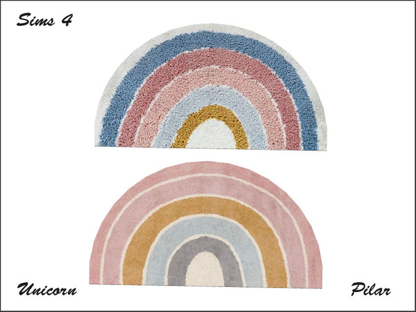 Sims 4 — Arcane Illusions Unicorn RugRainbow by Pilar — Arcane Illusions Unicorn RugRainbow