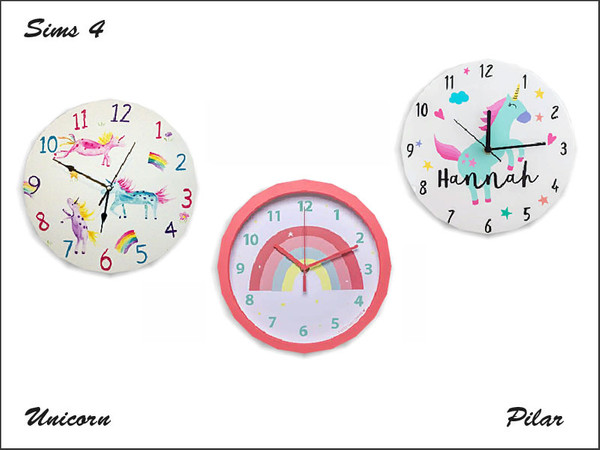 Sims 4 — Arcane Illusions Unicorn WallClock by Pilar — Arcane Illusions Unicorn WallClock