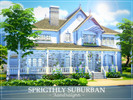 Sims 4 — Sprightly Suburban by Xandralynn — A two story craftsman style suburban home, suitable for a growing sim family.