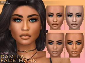 Sims 4 — Camila Face Mask N08 by MagicHand — Latina face mask (7 shades) - HQ compatible. Preview - CAS thumbnail
