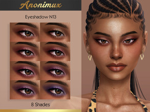 Sims 4 — Eyeshadow N13 by Anonimux_Simmer — - 8 Shades - Compatible with the color slider - BGC - HQ - Thanks to all CC