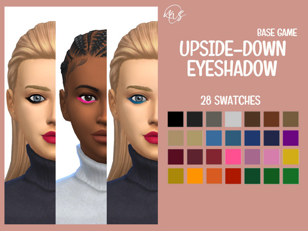 Sims 4 — Upside-Down Eyeshadow by juicyc — Contemporary eye shadow, but upside down to give your Sims a unique and