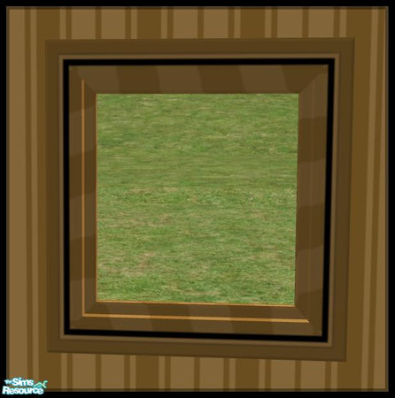 Sims 2 — NK PI Square Mirrors - Gold by MoMama — A Gold mirror so your Sims can see themselves clearly.