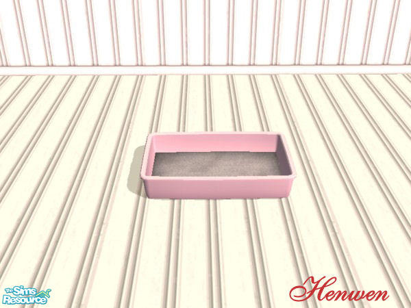 Sims 2 — Mention Kitty Litter Box Light Pink by Henwen — This is the file for the LIGHT PINK kitty litter box.