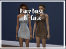 Sims 4 — BG Party Dress Recolor by ilikethesims57 — BG = base game This is just that basic shiny party dress in base game