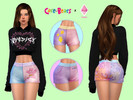 Sims 4 — Carebears Shorts by MaomiCC — Sims 4 cute Carebears high-waisted denim/PJ shorts BGC (Base Game Compatible) 13