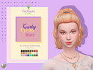Sims 4 — CurlyUpdoHair by CatRaven_Sims — Adult - Female Hair 24 EA Color Swatches + 5 Extra Color Swatches Compatible