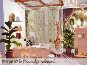 Sims 4 — Forest Kids Room / TSR CC Only by nolcanol — Charming children's room in the atmosphere of the forest jungle. CC