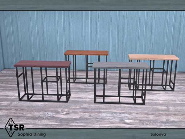 Sims 4 — Sophia Dining. Hallway Table by soloriya — Hallway table. Part of Sophia Dining set. 4 color variations.