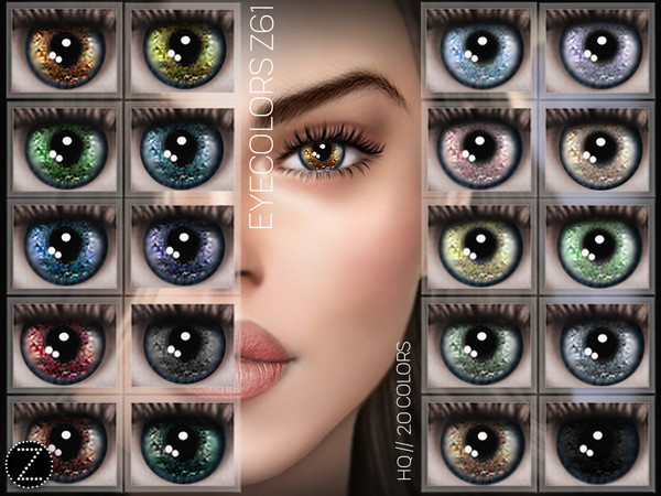 Sims 4 — EYECOLORS Z61 by ZENX — -Base Game -All Age -For Female -20 colors -Works with all of skins -Compatible with HQ