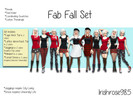Sims 4 — Fab Fall Set by irishrose985 — Fab Fall set containing 5 items: Cage-Neck Top, Lattice Top, Jeggings(Requires