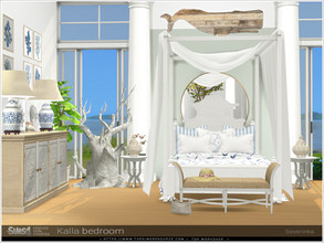 Sims 4 — Kalla bedroom by Severinka_ — A set of furniture and decor for a bedroom in the style of Coastal The set
