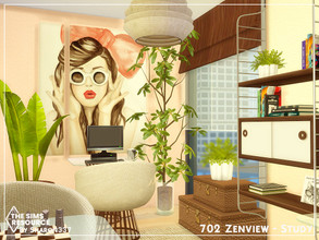 Sims 4 — 702 Zenview - Study - TSR CC Only by sharon337 — This is a Room Build Place on 702 Zenview Apartment in San