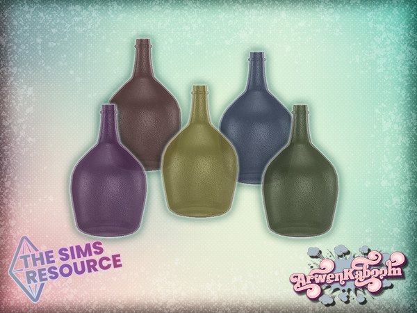 Sims 4 — Brymming - Glass Vase V2 by ArwenKaboom — Base game vase in 5 recolors. You can find all items by searching