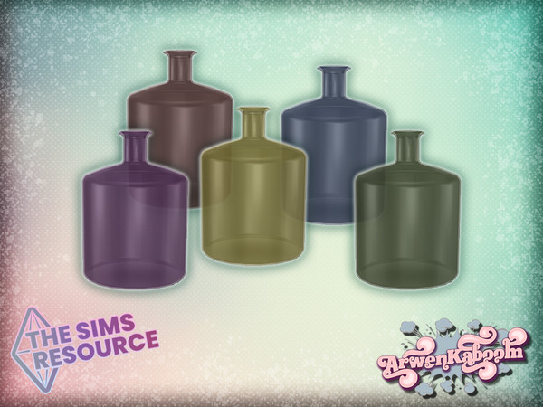 Sims 4 — Brymming - Glass Vase V3 by ArwenKaboom — Base game vase in 5 recolors. You can find all items by searching