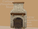 Sims 4 —  Cottage Inspired Fireplace Stove by Lahawana — This is a standalone re-mesh of the base game wood burning stove
