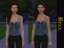 Sims 4 — Women's Denim Bustier Top by bgraham55 — Denim Top suitable for teen plus.