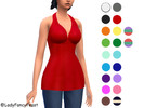 Sims 4 — Halter Top by ladyfancyfeast — This halter top long (almost mini dress) is great for sunny weather or for