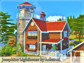Sims 4 — Josephine Lighthouse / No CC by nolcanol — Josephine Lighthouse is a coastal family home with three bedrooms.