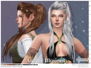 Sims 4 — Arcane Illusions - Lithunium Hairstyle Set by DarkNighTt — Arcane Illusions - Lithunium Hairstyle for your