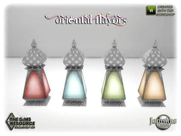 Sims 4 — Oriental flavors table lamp by jomsims — Oriental flavors table lamp