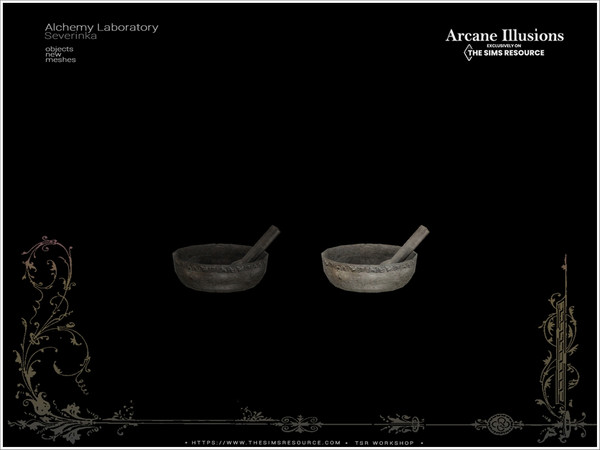 Sims 4 — ArcaneIllusions AlchemyLab - mortar v02 by Severinka_ — Mortar v02 From the set 'Alchemy Laboratory' The Arcane